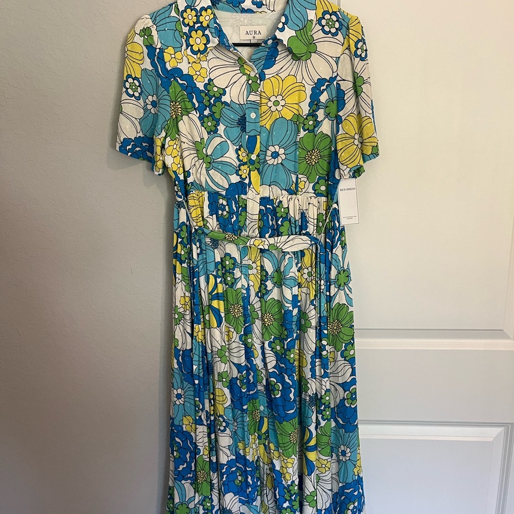 NWT Aura by Red Dress midi floral dress